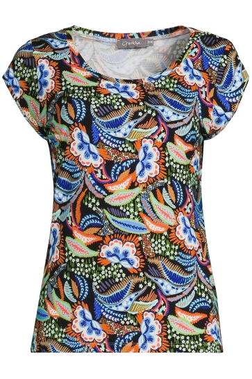 Geisha T-shirt T SHIRT MET GRAFISCH PRINT 62026 60 KATE Blue