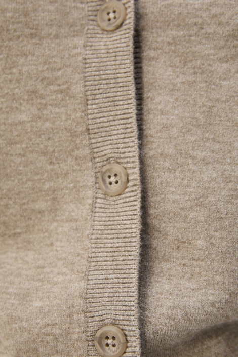 Object taupe dames vest | Kleurstaal