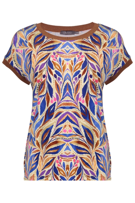 Geisha blauwe dames t-shirt | Vooraanzicht