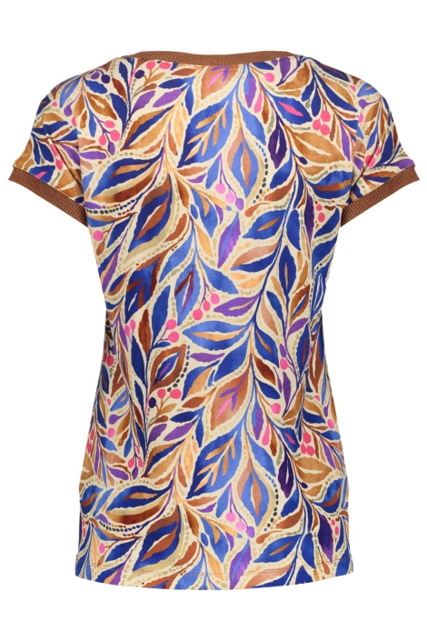 Geisha blauwe dames t-shirt | Achteraanzicht
