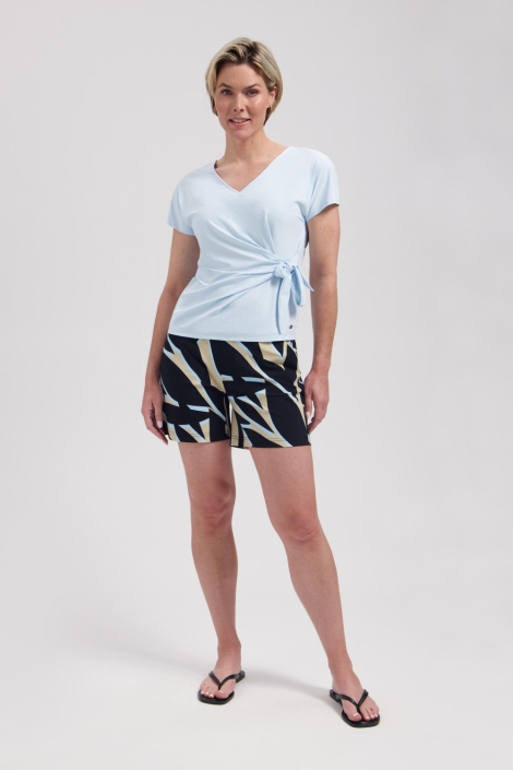 Lady Day blauwe dames t-shirt | Model