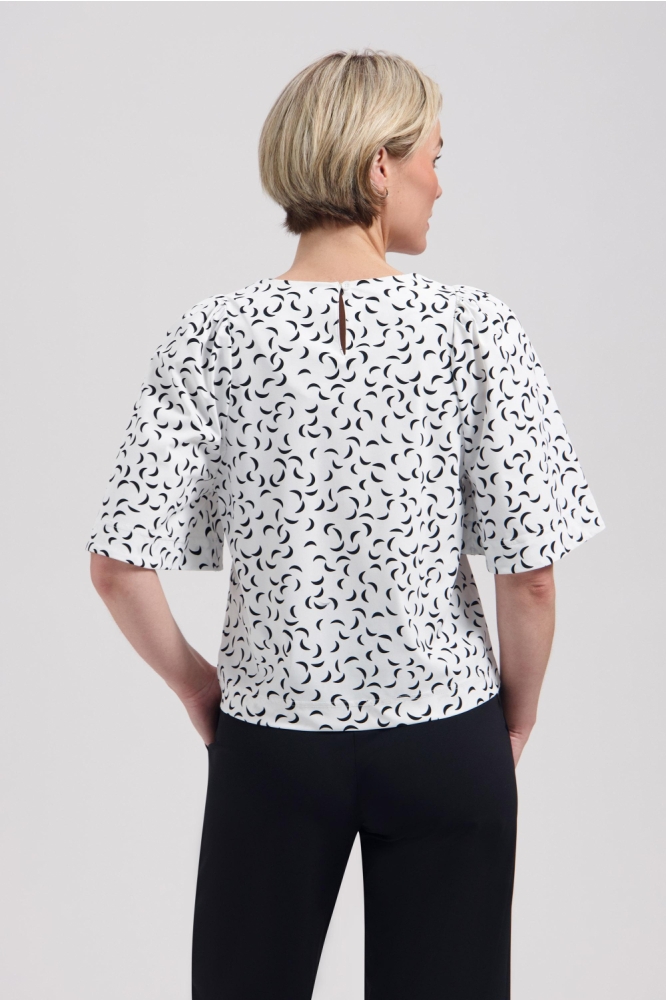 Lady Day witte dames t-shirt | Model achteraanzicht