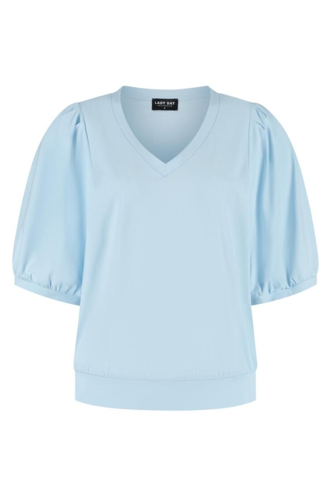 Lady Day blauwe dames t-shirt | Vooraanzicht