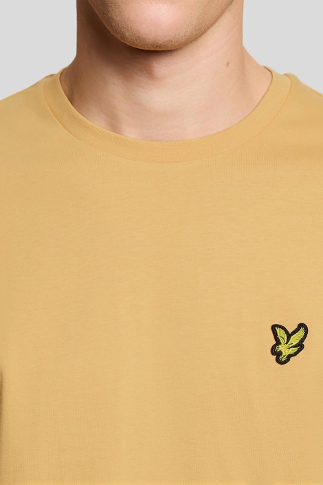 Lyle & Scott gele heren t-shirt | Close up
