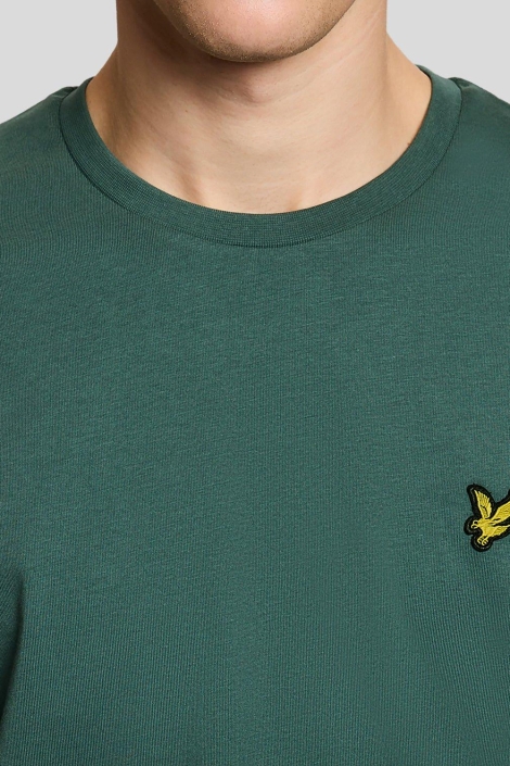 Lyle & Scott groene heren t-shirt | Close up