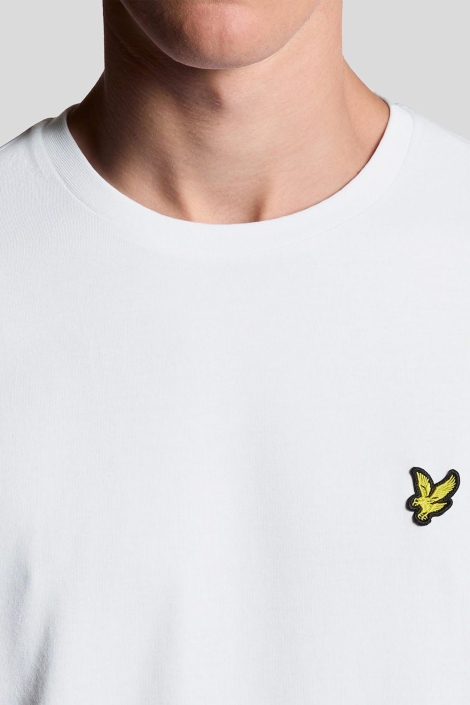 Lyle & Scott witte heren t-shirt | Close up
