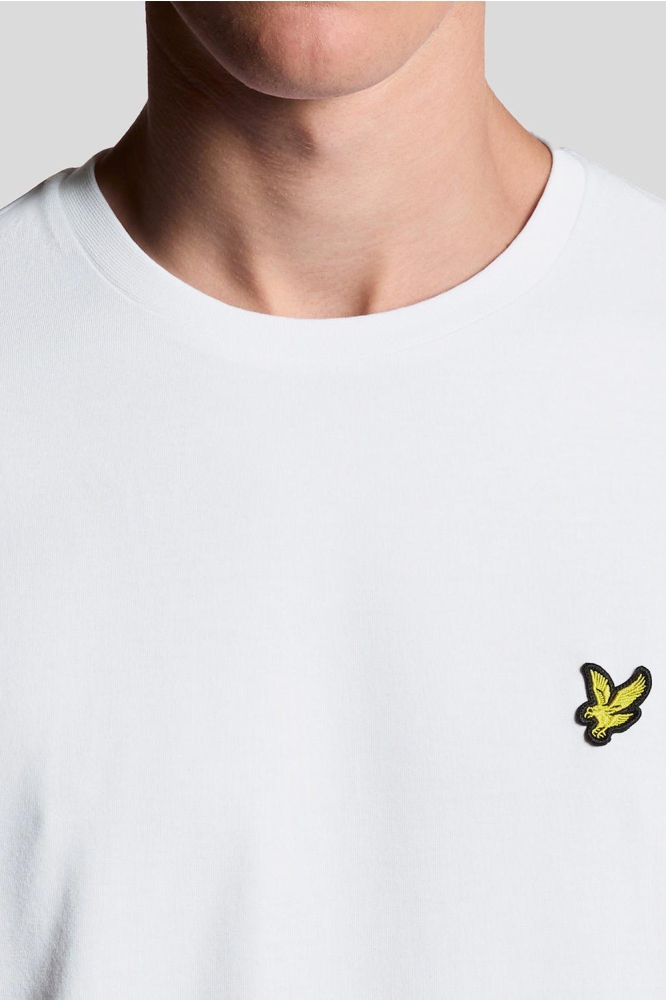 Lyle & Scott witte heren t-shirt | Close up