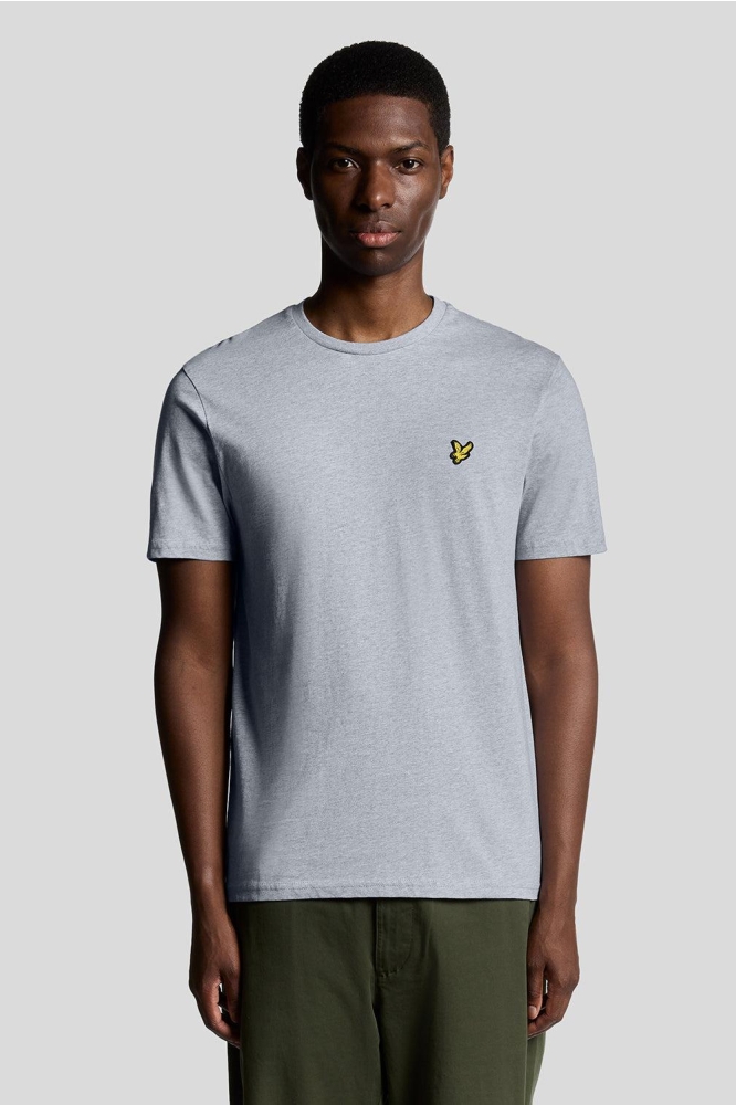 Lyle & Scott grijze heren t-shirt | Model vooraanzicht