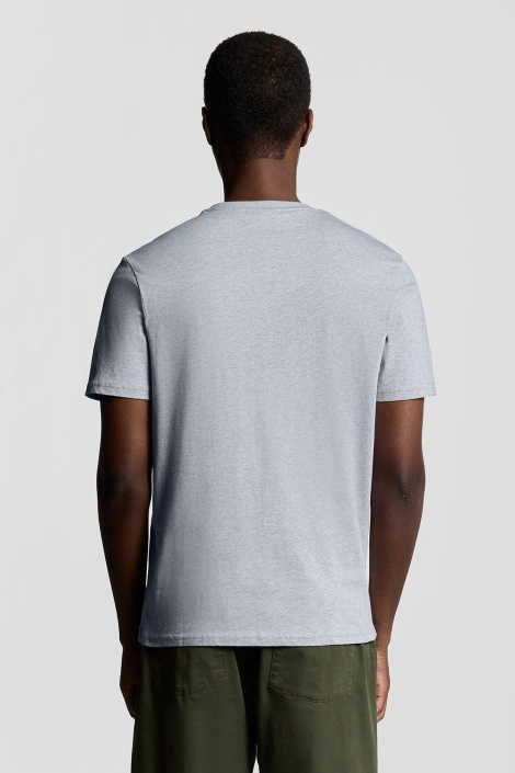 Lyle & Scott grijze heren t-shirt | Model achteraanzicht