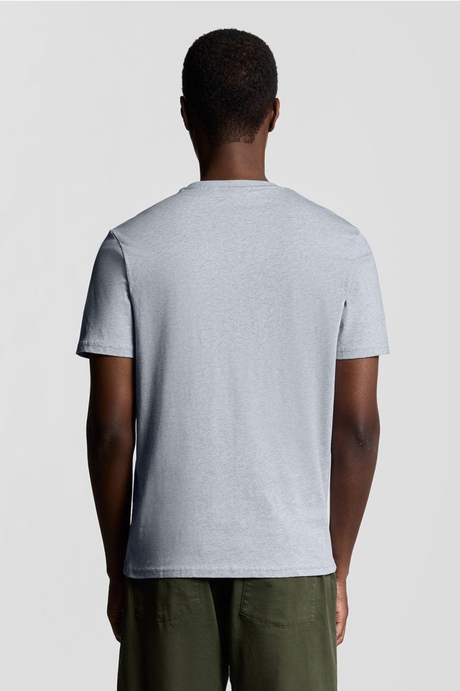 Lyle & Scott grijze heren t-shirt | Model achteraanzicht