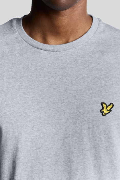 Lyle & Scott grijze heren t-shirt | Close up