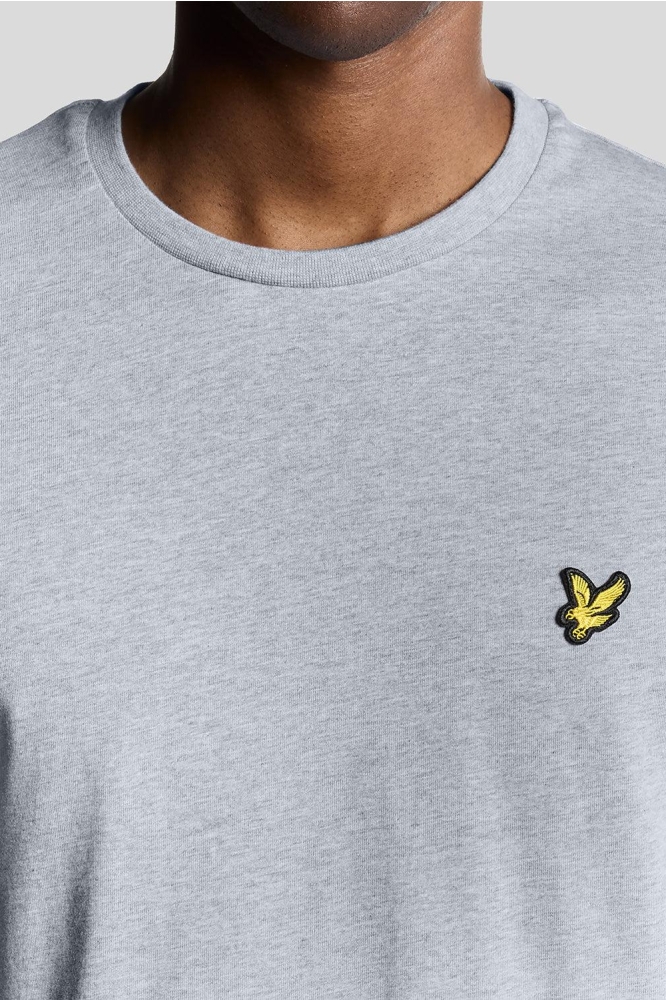 Lyle & Scott grijze heren t-shirt | Close up