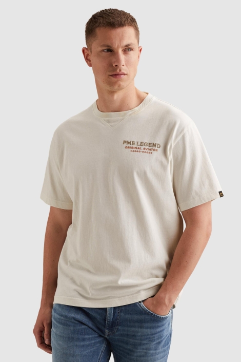 PME legend witte heren t-shirt | Model vooraanzicht