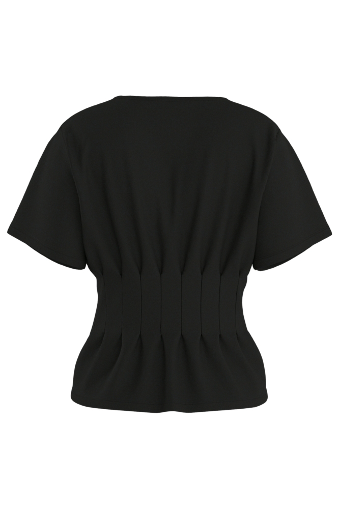 Hypedrop zwarte dames t-shirt | Achteraanzicht