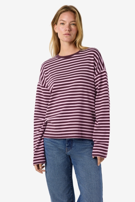 Noisy may bordeaux dames t-shirt | Model vooraanzicht