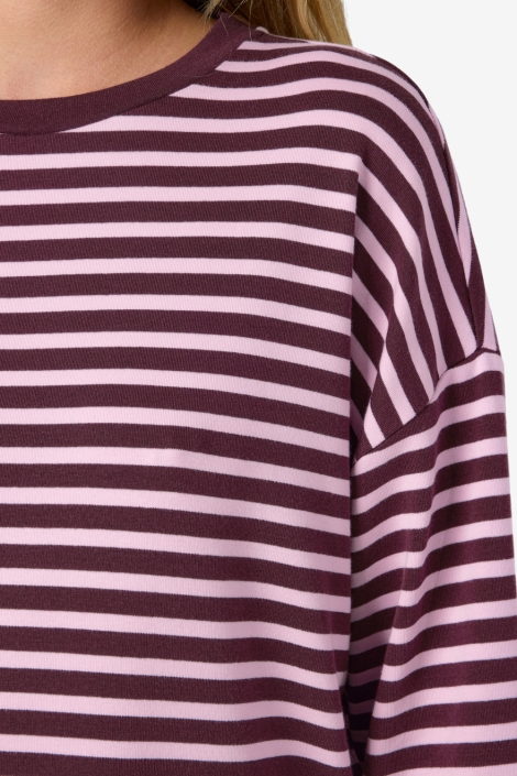 Noisy may bordeaux dames t-shirt | Kleurstaal