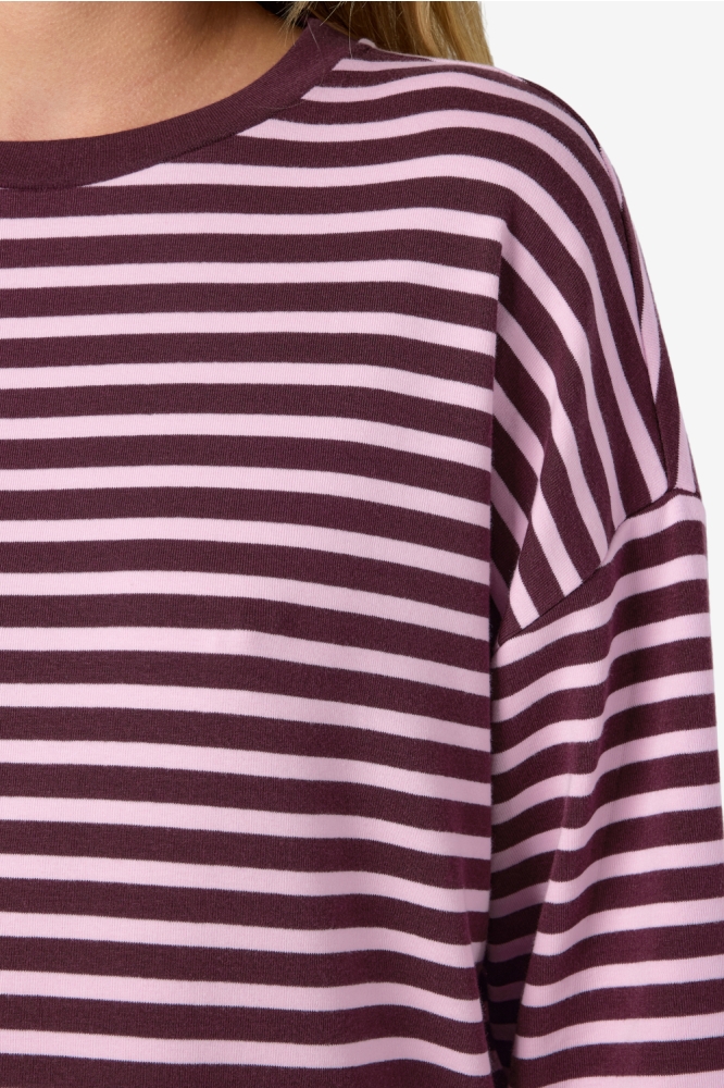 Noisy may bordeaux dames t-shirt | Kleurstaal