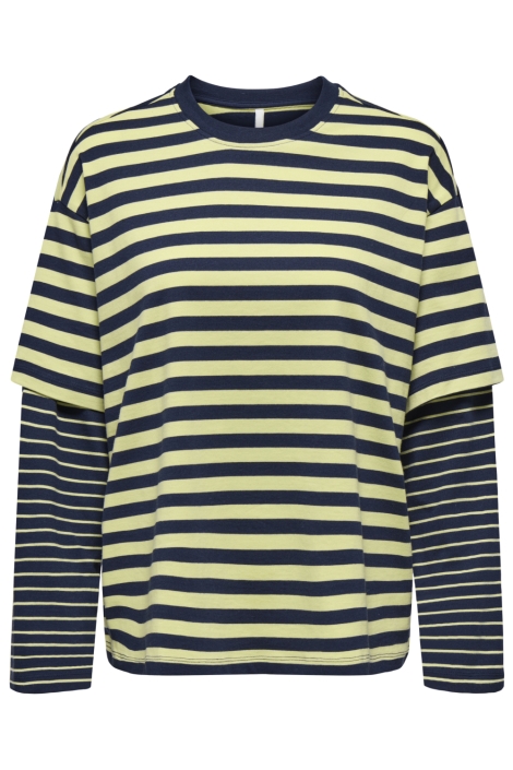 Only blauwe dames t-shirt | Vooraanzicht