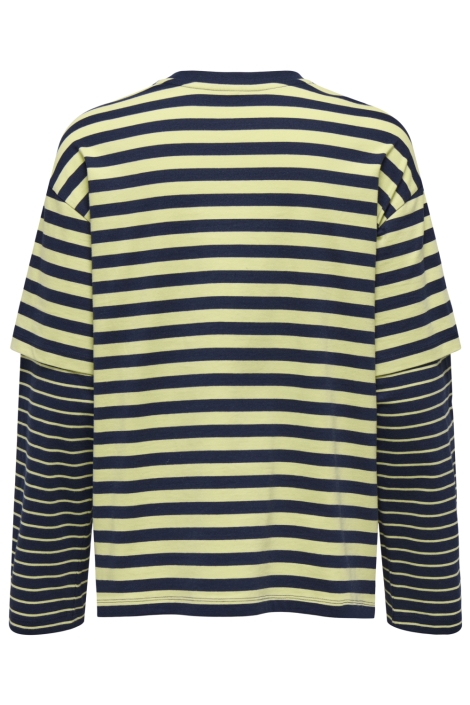 Only blauwe dames t-shirt | Achteraanzicht