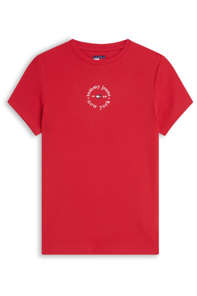 Tommy Jeans rode dames t-shirt | Vooraanzicht