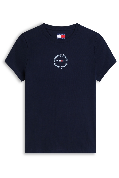 Tommy Jeans blauwe dames t-shirt | Vooraanzicht