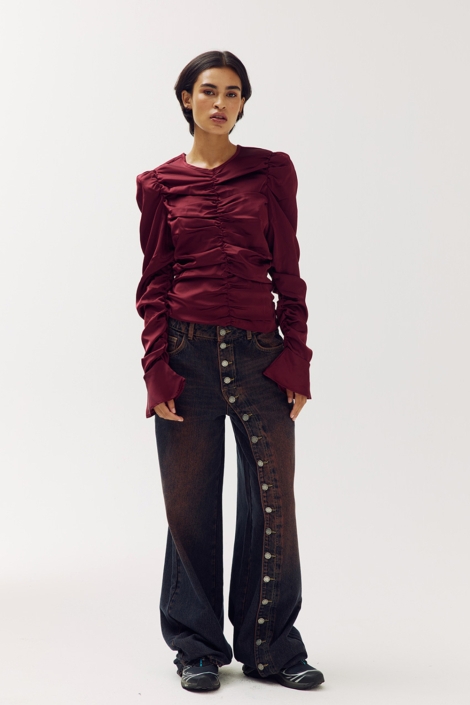 Harper & Yve rode dames t-shirt | Model