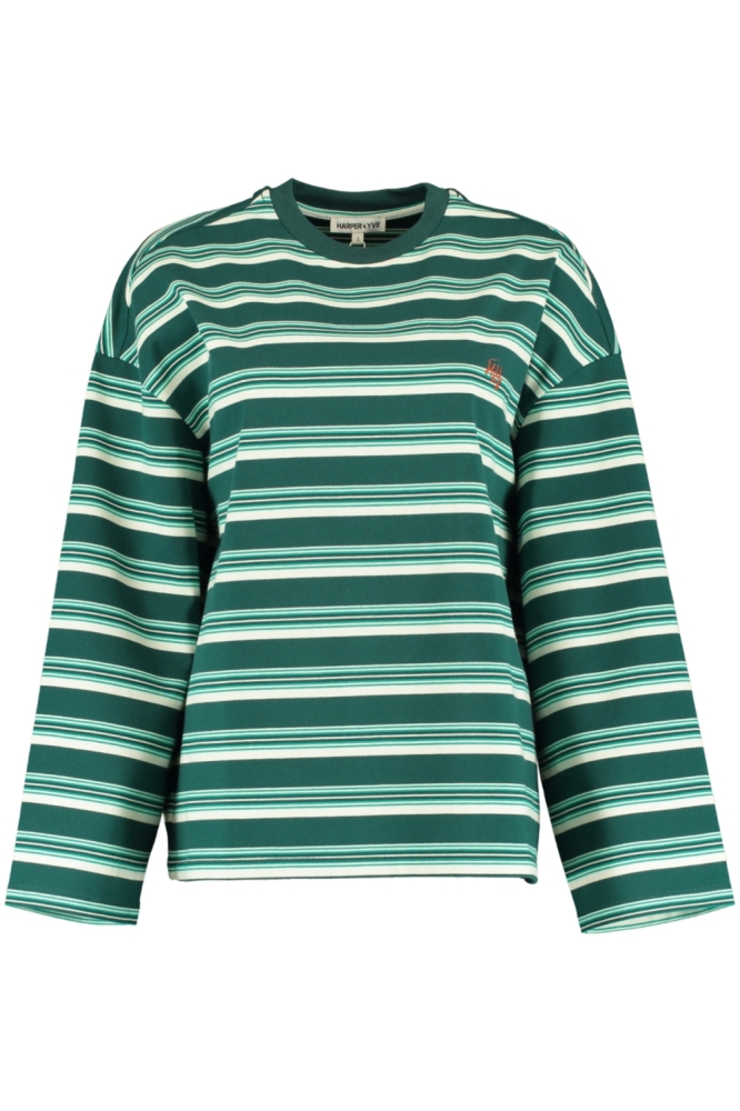 Harper & Yve groene dames t-shirt | Vooraanzicht