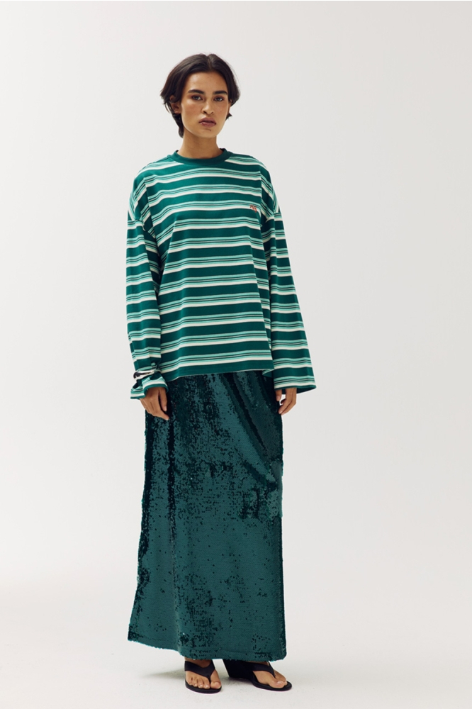Harper & Yve groene dames t-shirt | Model