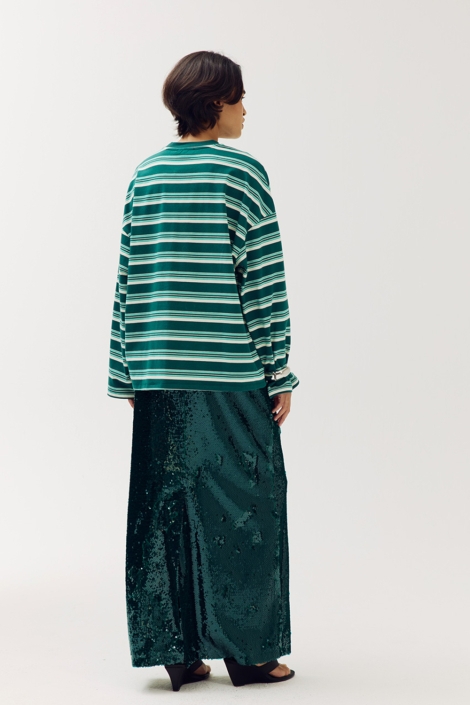 Harper & Yve groene dames t-shirt | Model