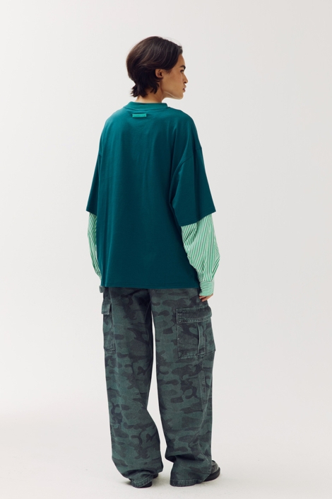 Harper & Yve groene dames t-shirt | Model