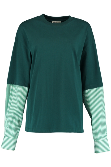 Harper & Yve groene dames t-shirt | Vooraanzicht