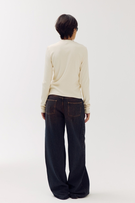 Harper & Yve ecru dames t-shirt | Model