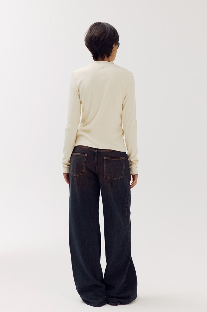 Harper & Yve ecru dames t-shirt | Model