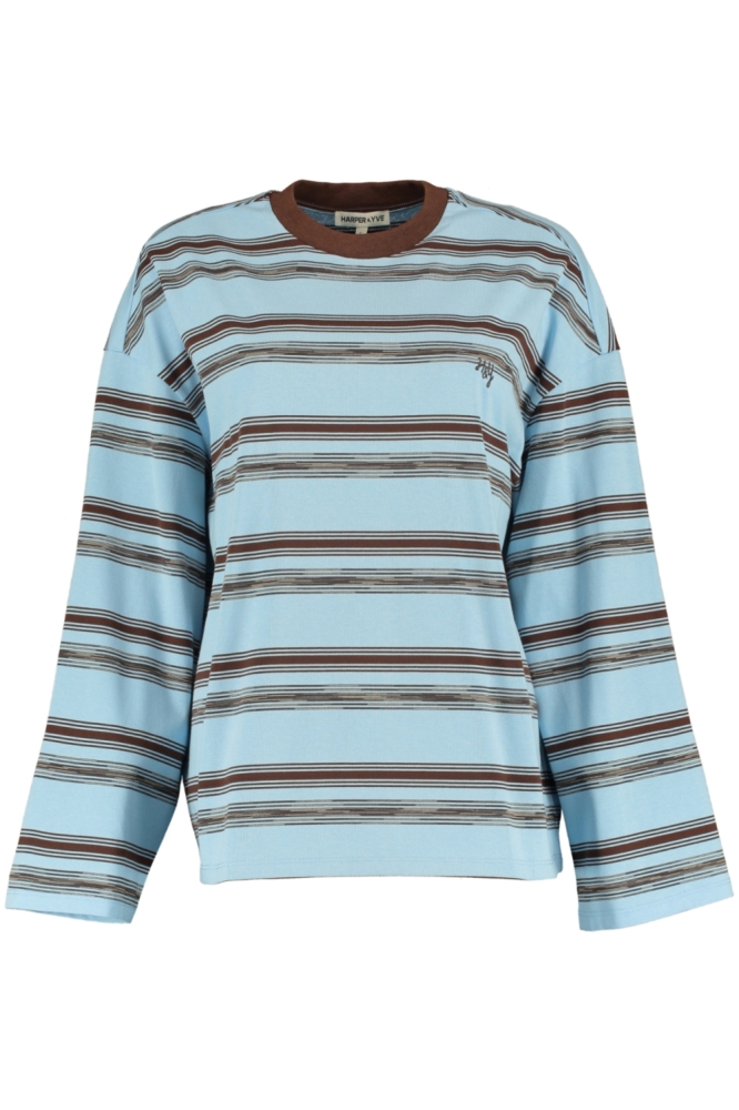 Harper & Yve blauwe dames t-shirt | Vooraanzicht