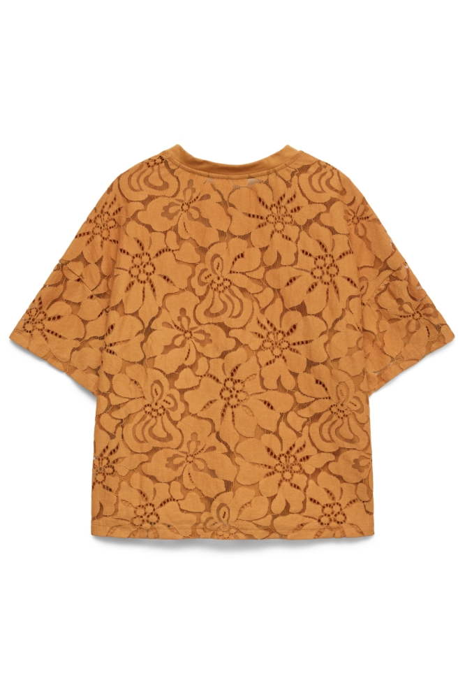 Vero Moda oranje dames t-shirt | Achteraanzicht