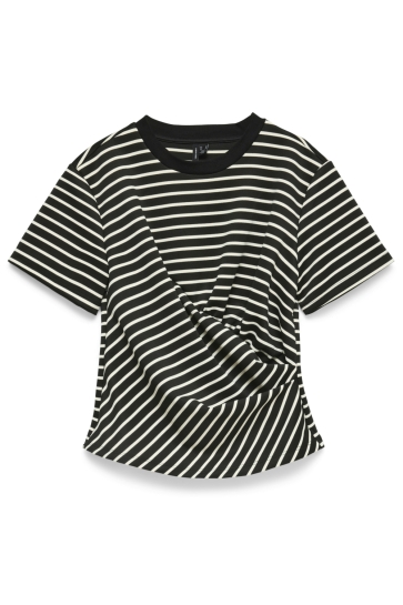 Vero Moda T-shirt VMSUMMER SS TOP JRS EXP 10351793 Birch/BLACK