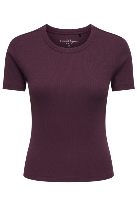 Only bordeaux dames t-shirt | Vooraanzicht
