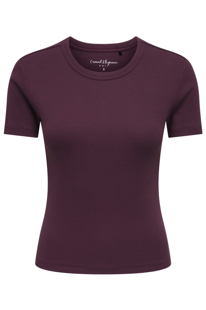 Only bordeaux dames t-shirt | Vooraanzicht
