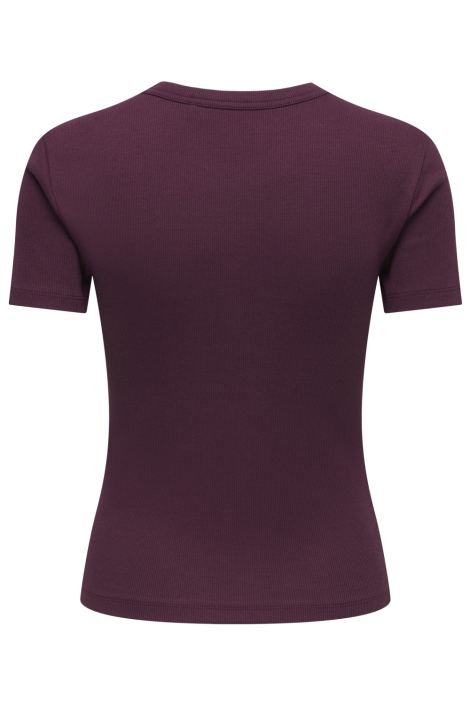 Only bordeaux dames t-shirt | Achteraanzicht