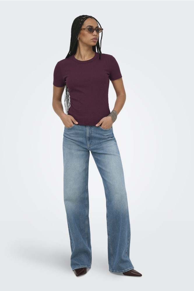 Only bordeaux dames t-shirt | Model