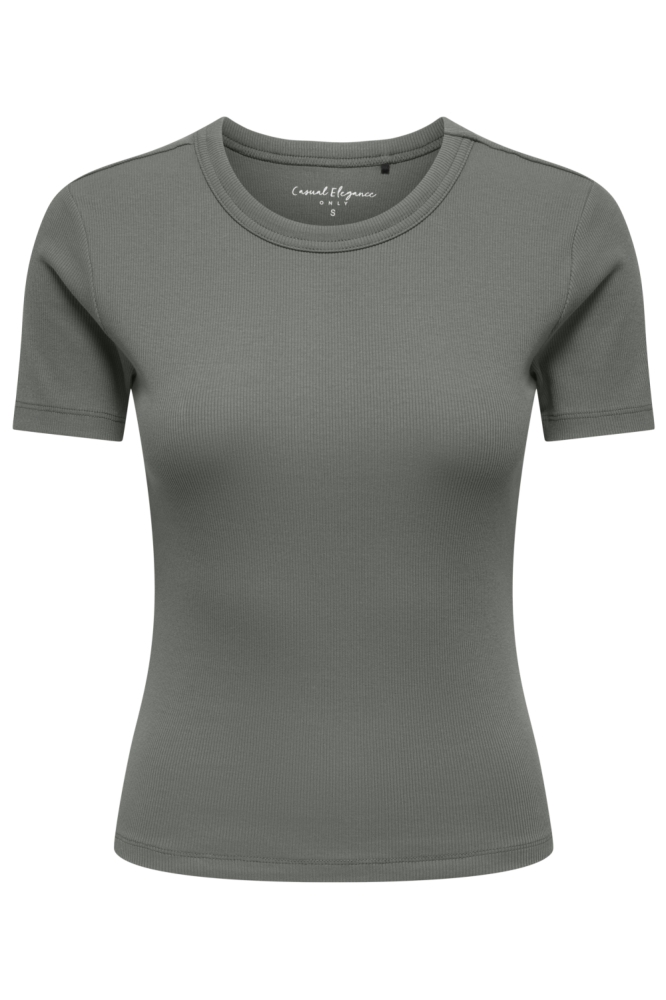 Only groene dames t-shirt | Vooraanzicht