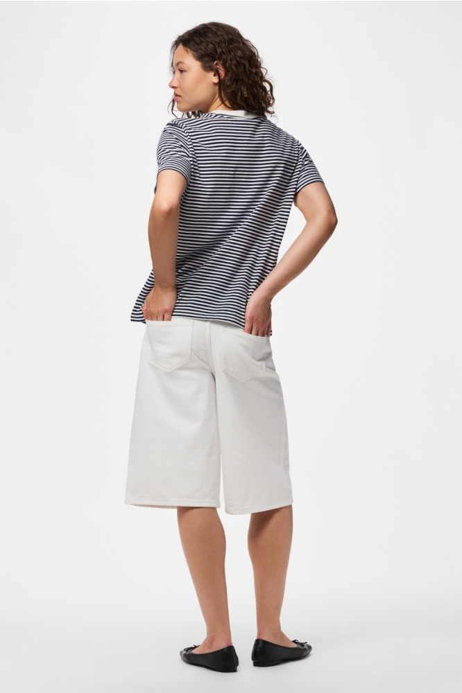 Pieces witte dames t-shirt | Model