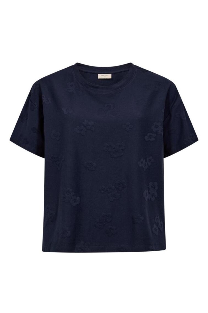 Freequent blauwe dames t-shirt | Vooraanzicht