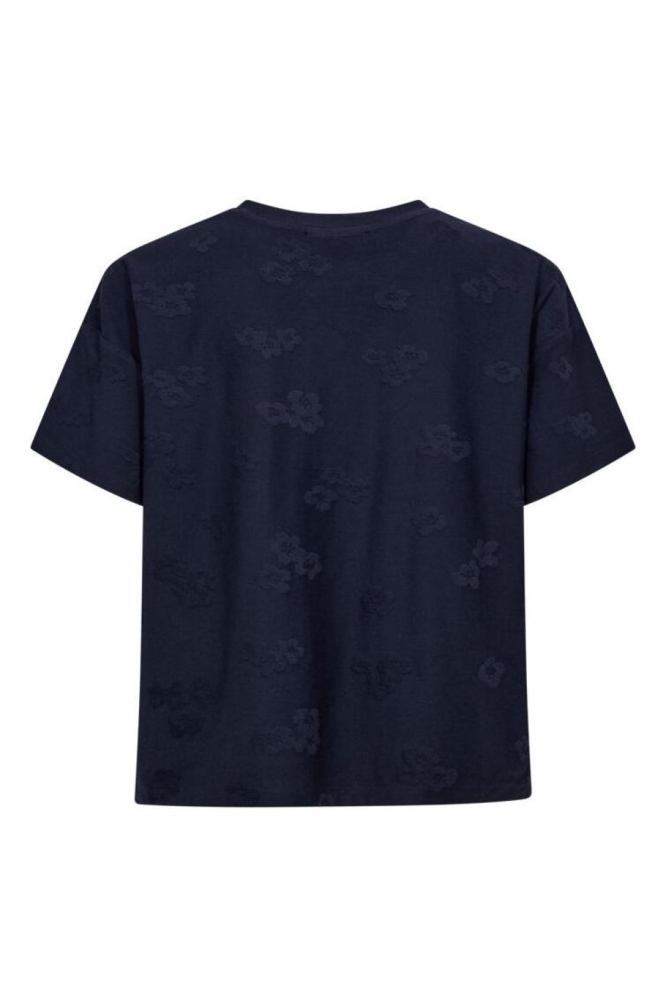 Freequent blauwe dames t-shirt | Achteraanzicht