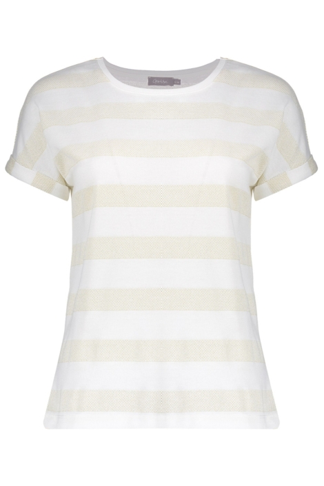Geisha beige dames t-shirt | Vooraanzicht