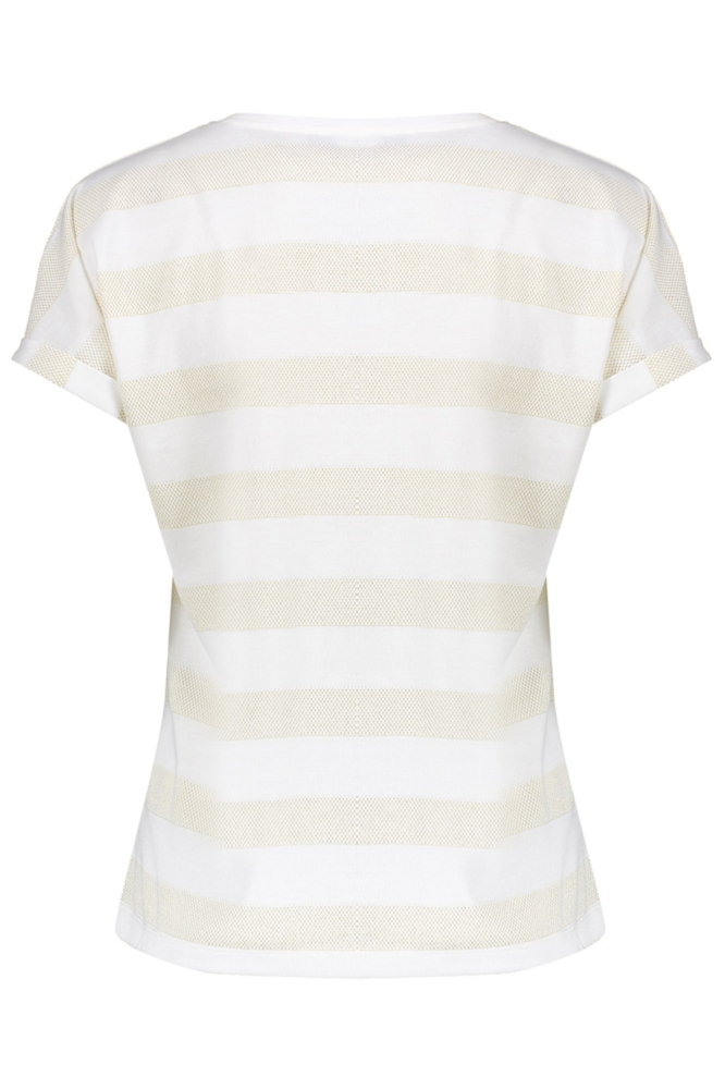Geisha beige dames t-shirt | Achteraanzicht