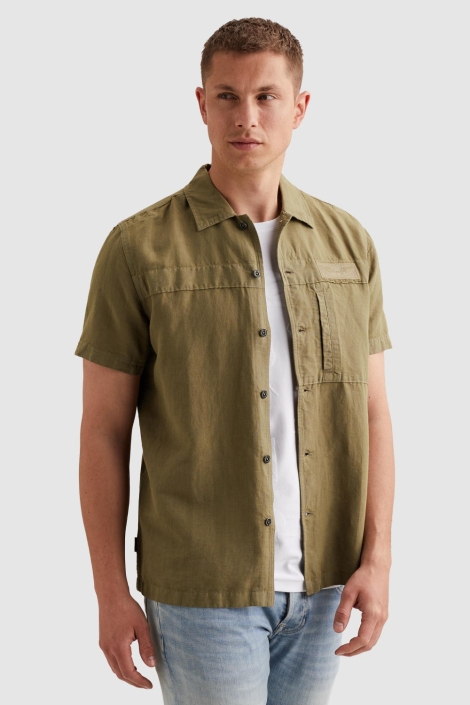 PME legend groene heren overhemd | Model vooraanzicht