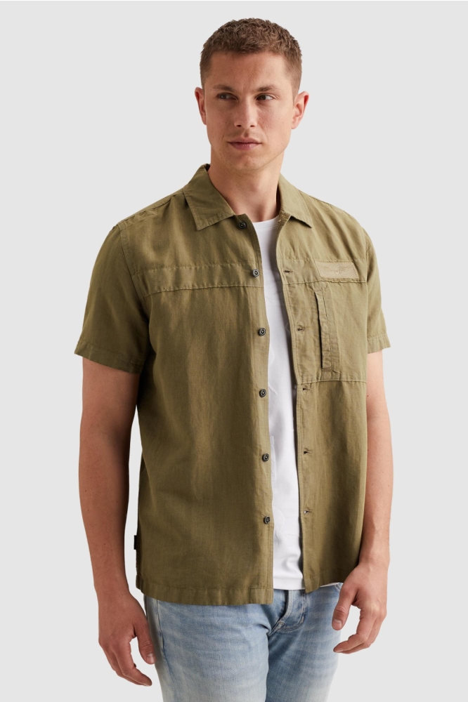 PME legend groene heren overhemd | Model vooraanzicht