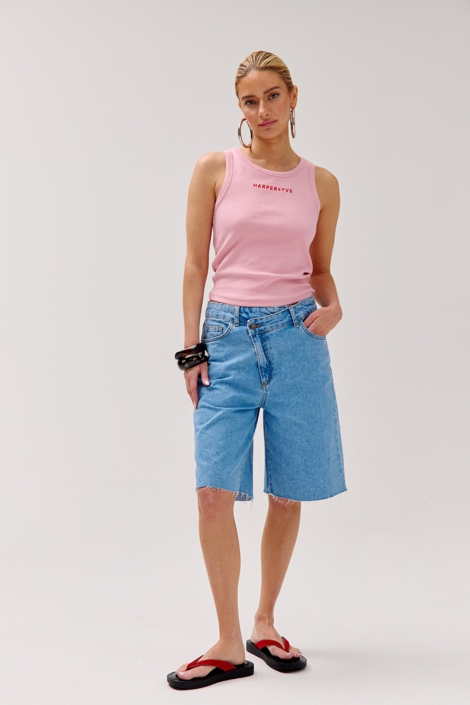 Harper & Yve roze dames top | Model