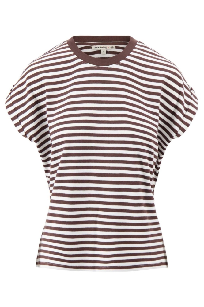 Zusss bruine dames t-shirt | Vooraanzicht